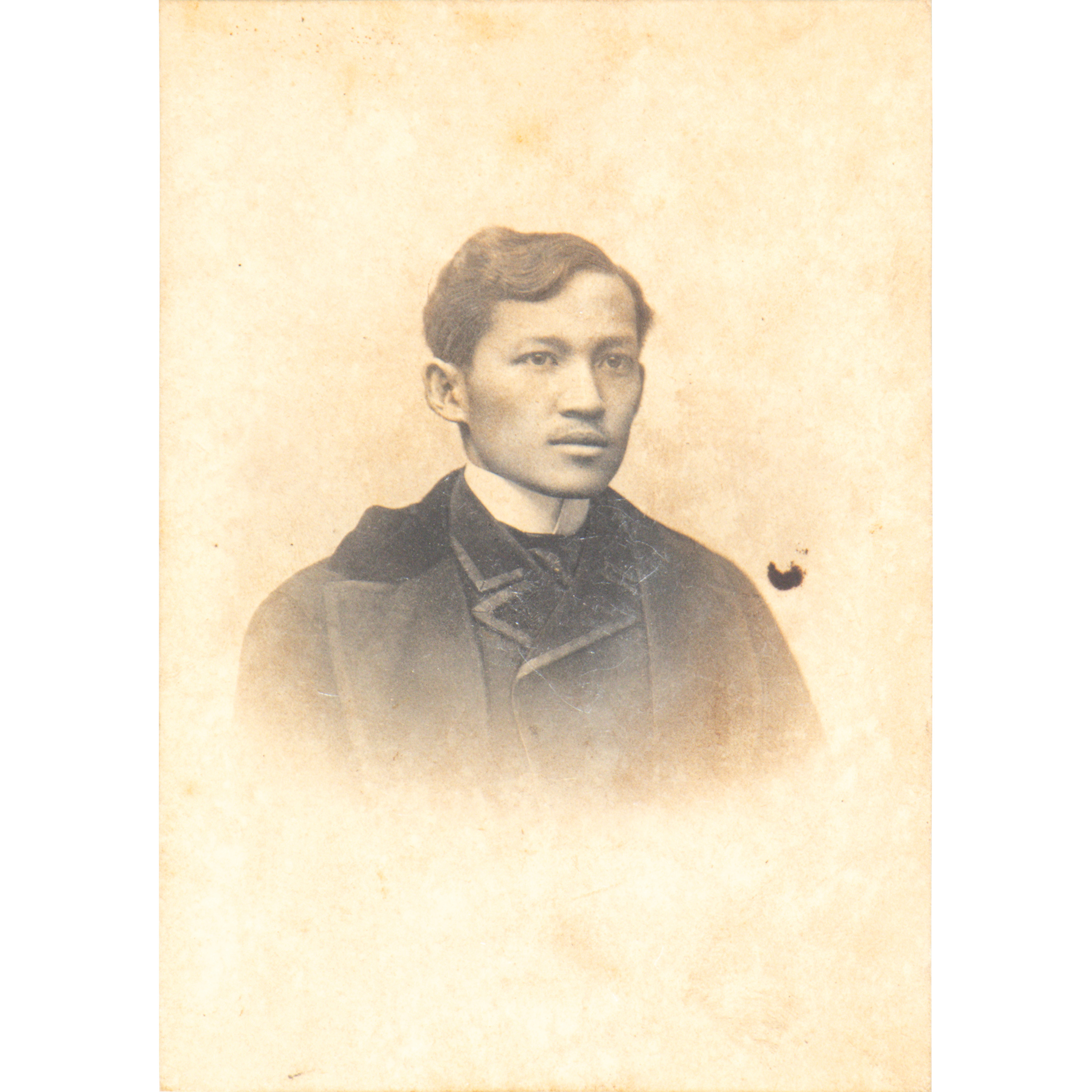 - A photograph of a portrait of Jose Rizal