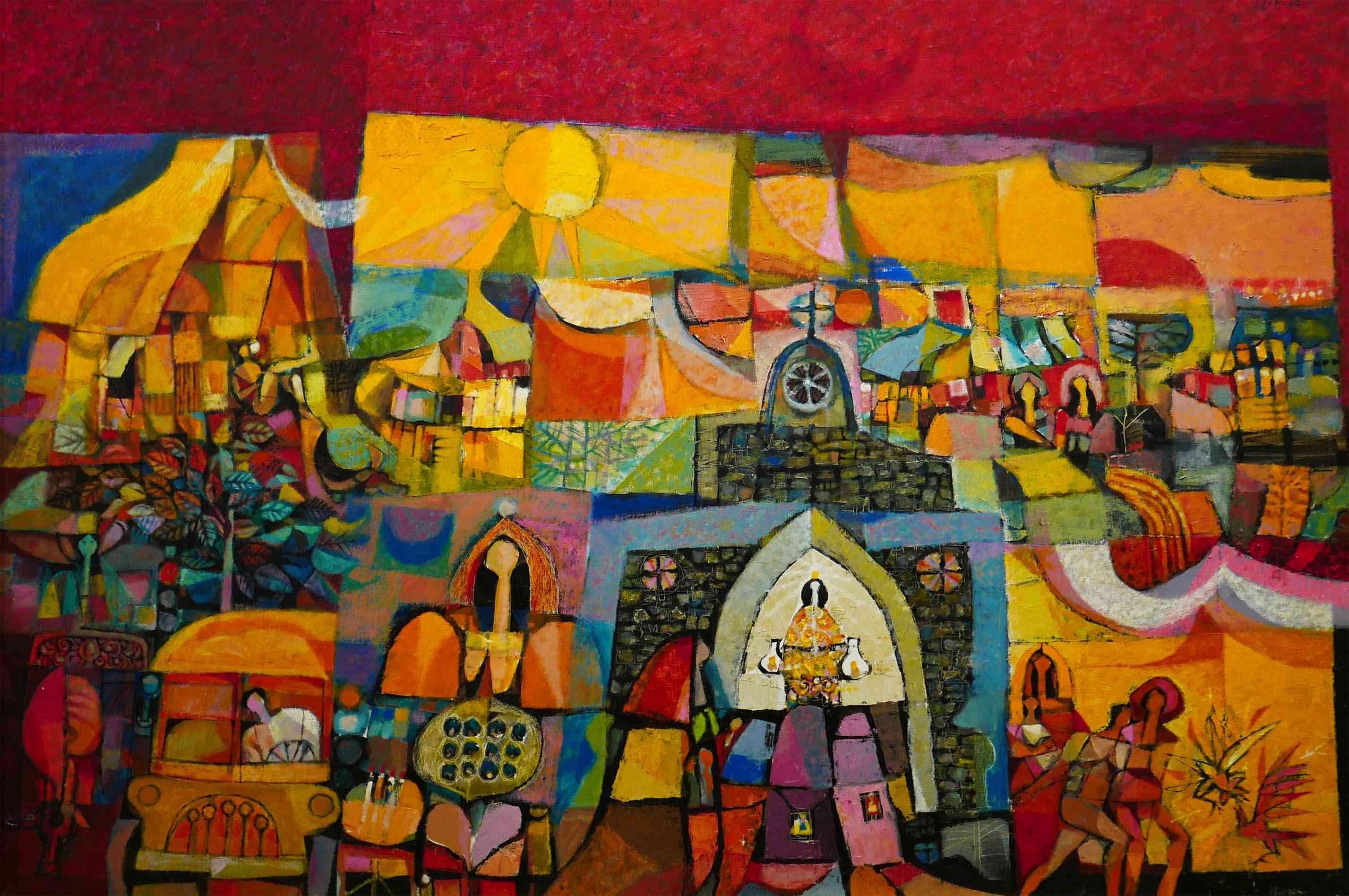 Mauro Malang Santos - Untitled (Barrio Scene)