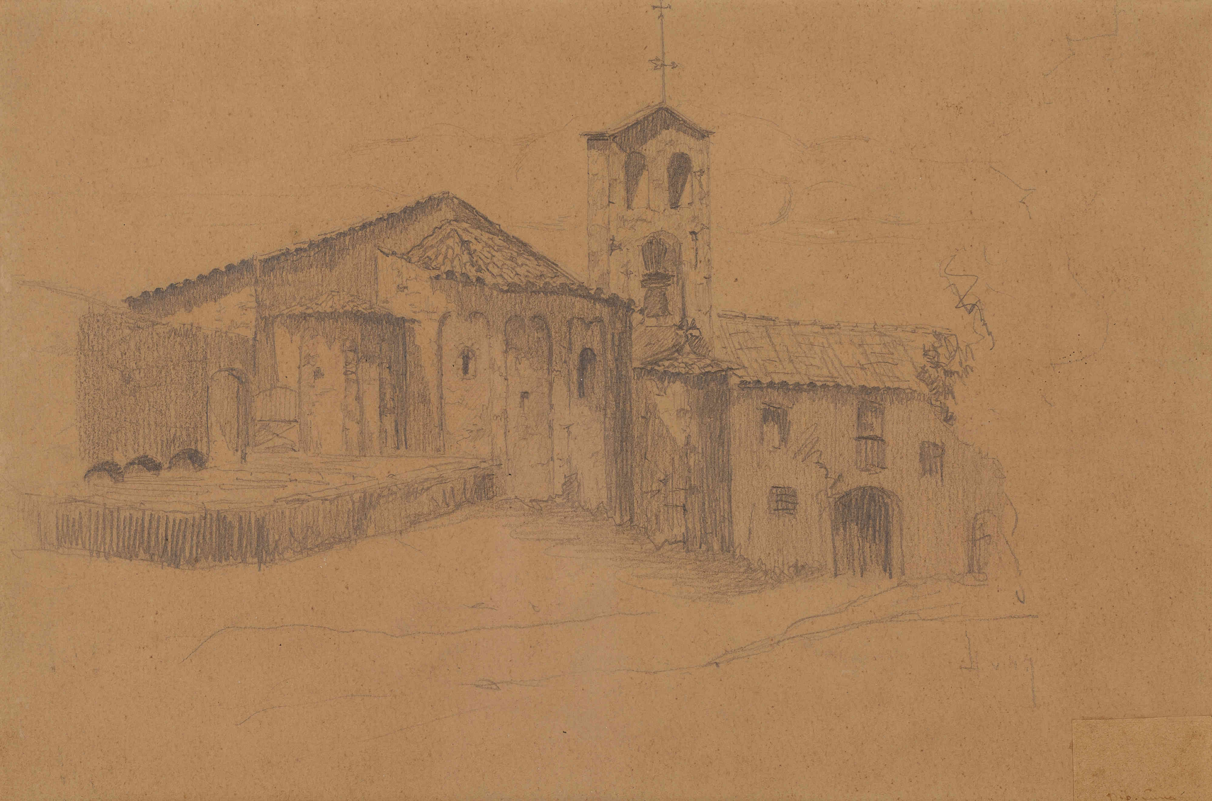 Landscape with Building By Juan Luna At Important Philippine Art