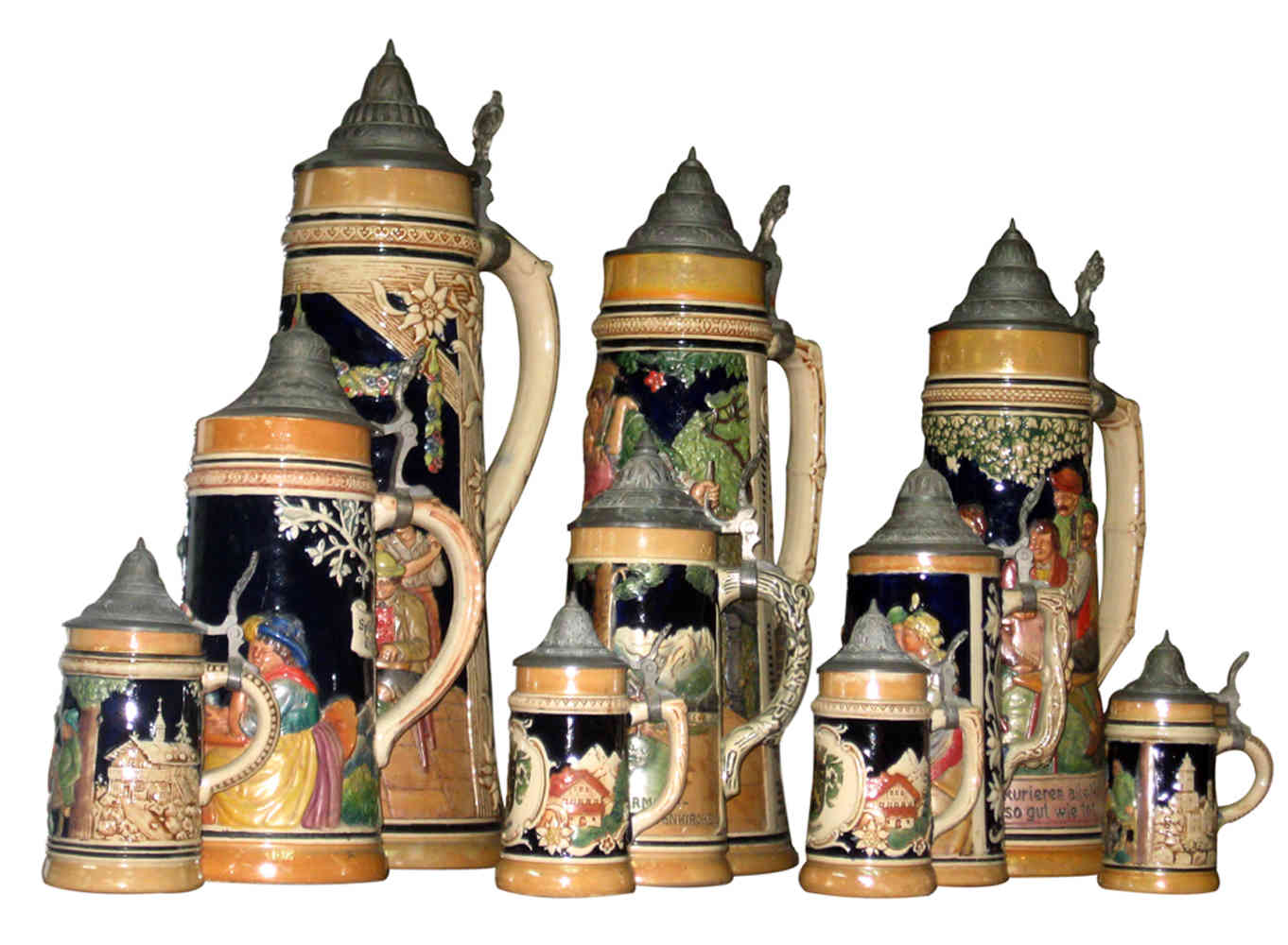 A set of beer steins