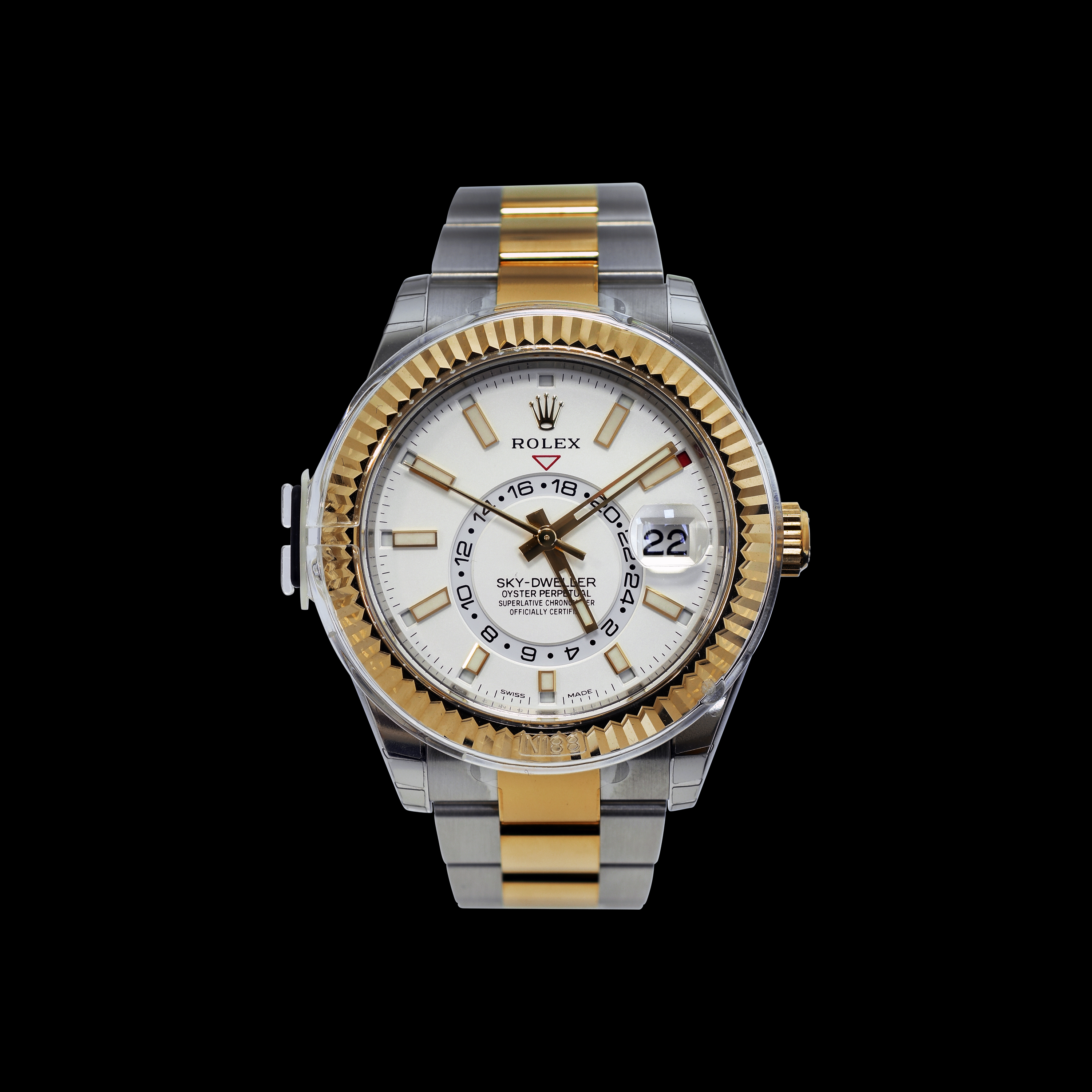 sky dweller gold white face