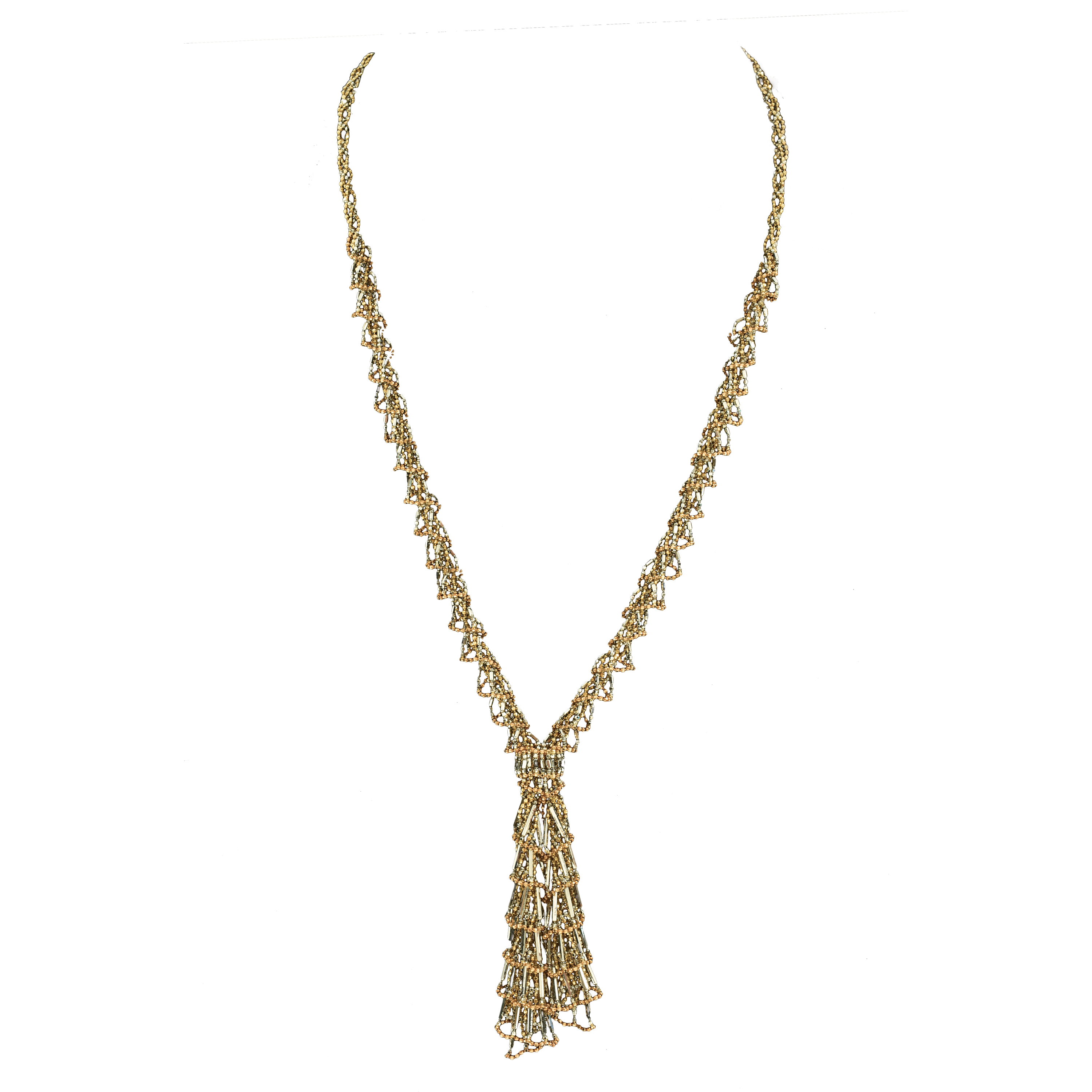 - A necklace set in 18k white and yellow gold