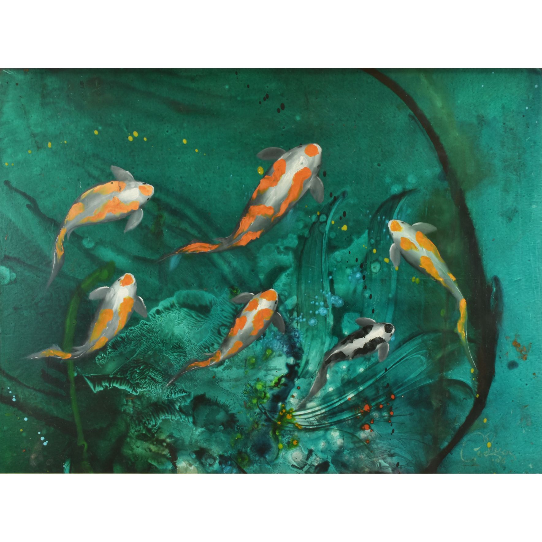 Rafael Pacheco (1933 - 2016) - Untitled (Koi Pond)