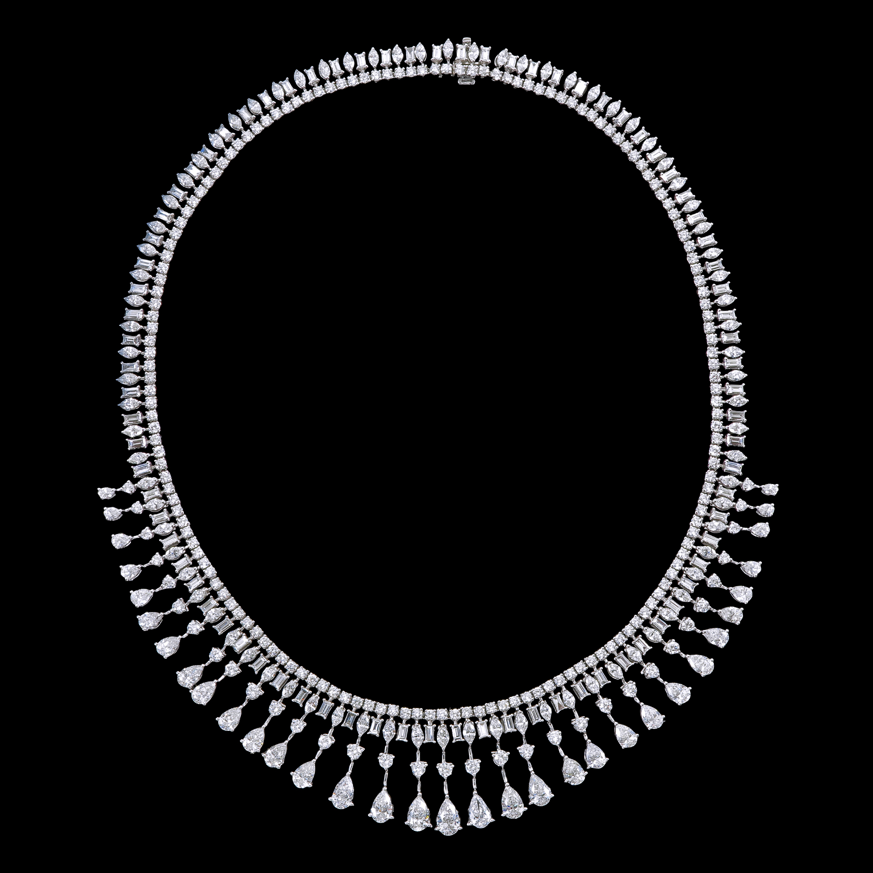 - An impressive and timeless necklace adorned with over 32.00 tcw of ...