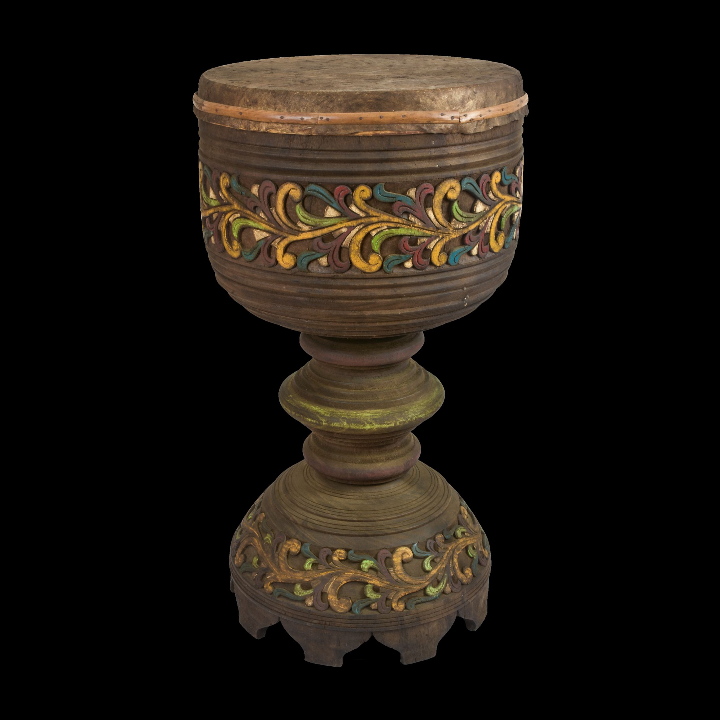 - A Maranao Dadabuan or carved wooden drum