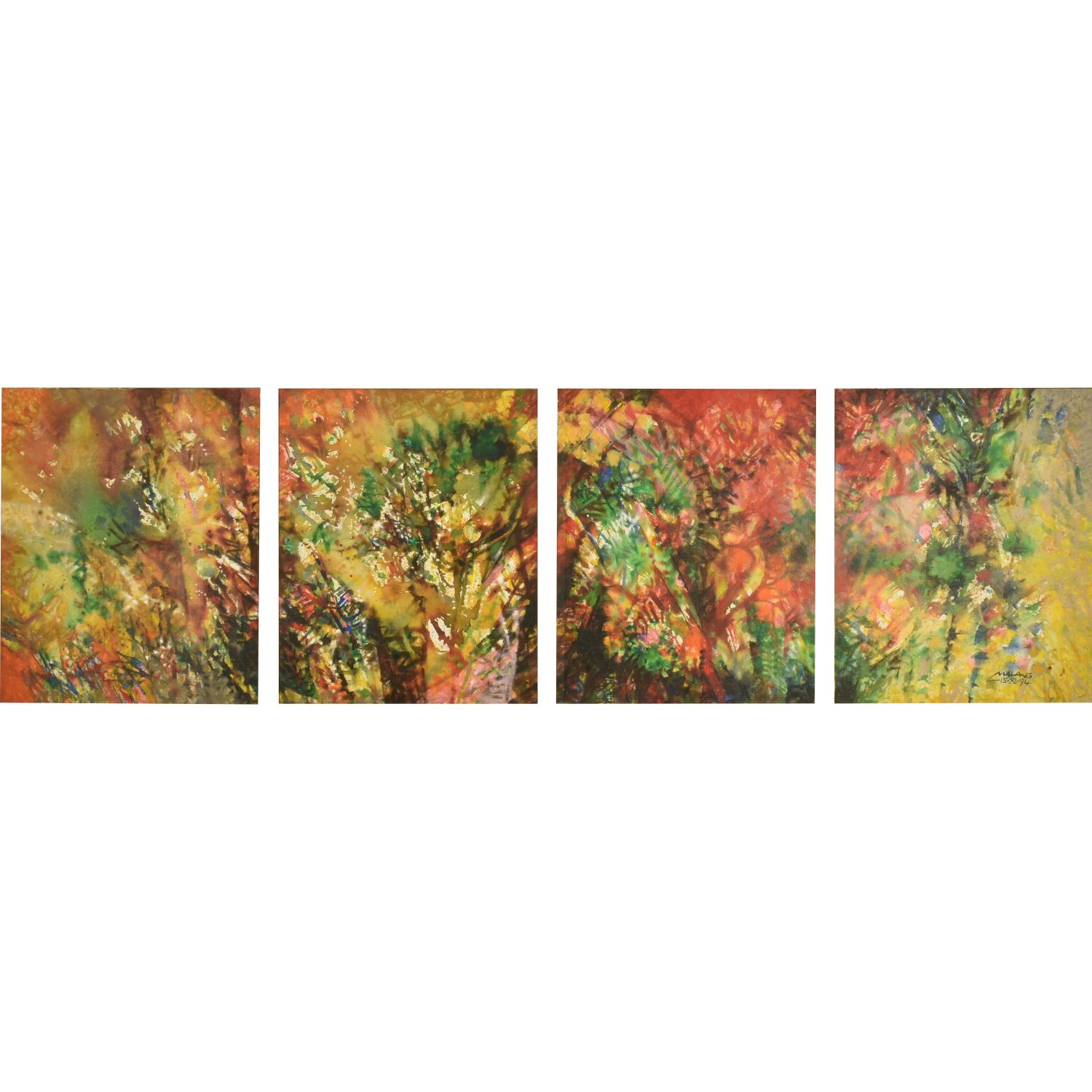 Mauro Malang Santos (1928 - 2017) - Four Seasons (Quadriptych)