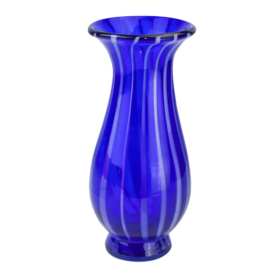 - A cobalt blue murano glass vase