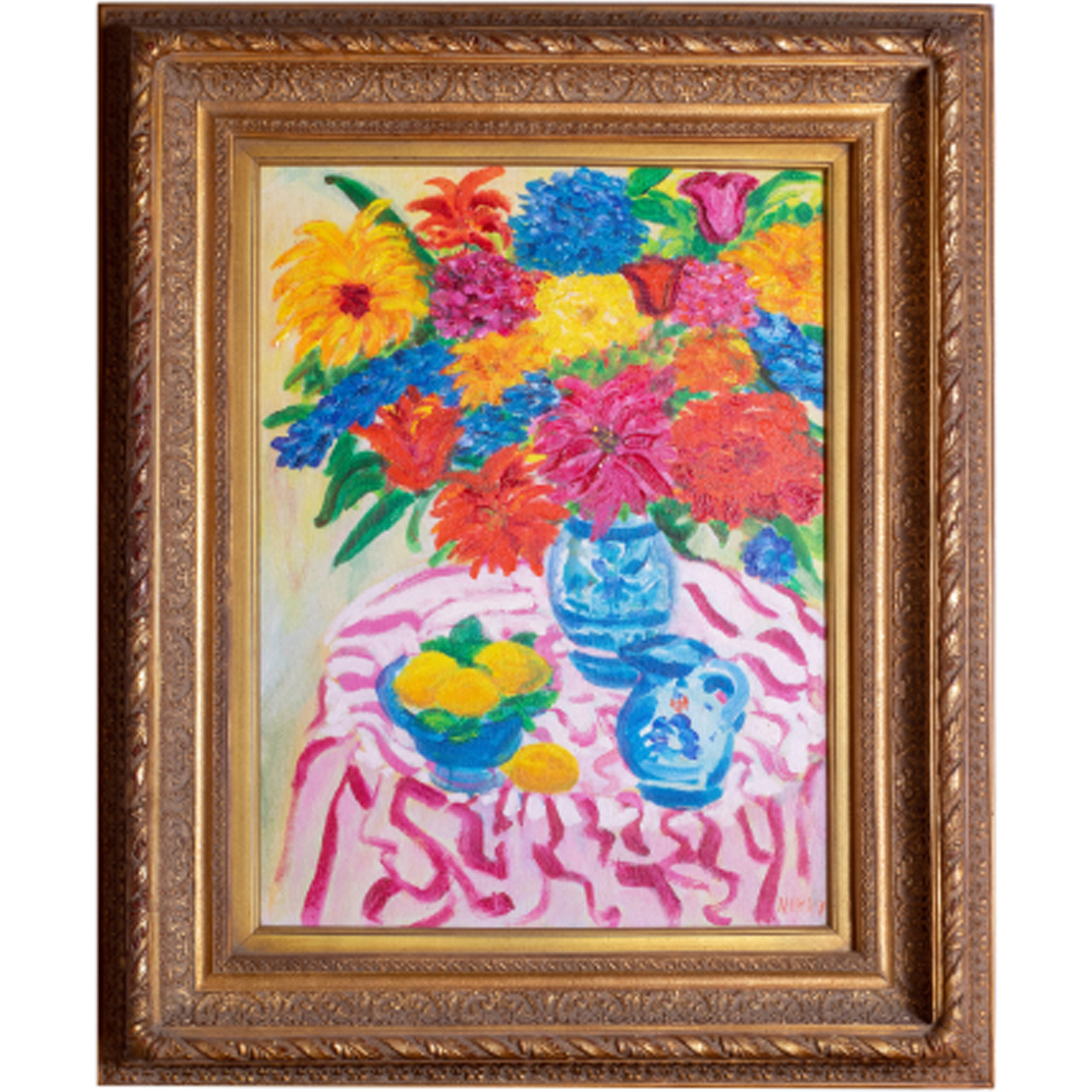 - A painting signed 'Nikki'