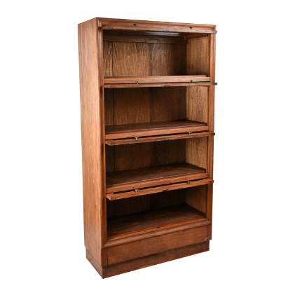 - A 4-shelf barrister bookcase