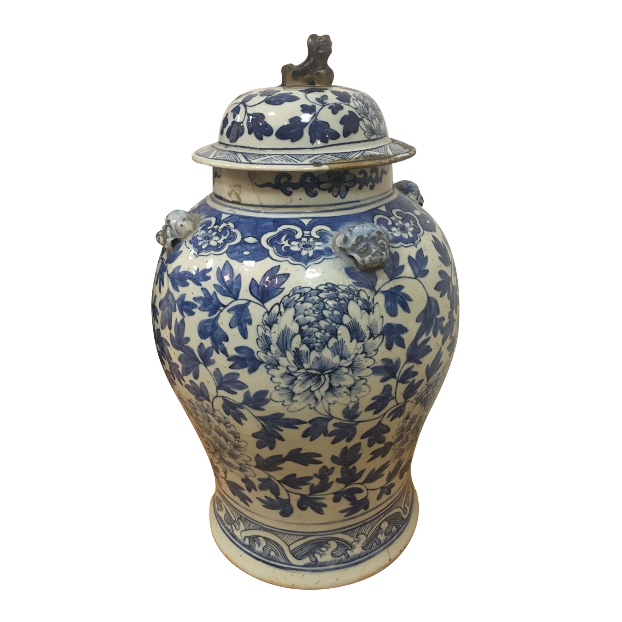 - A porcelain vase with lid