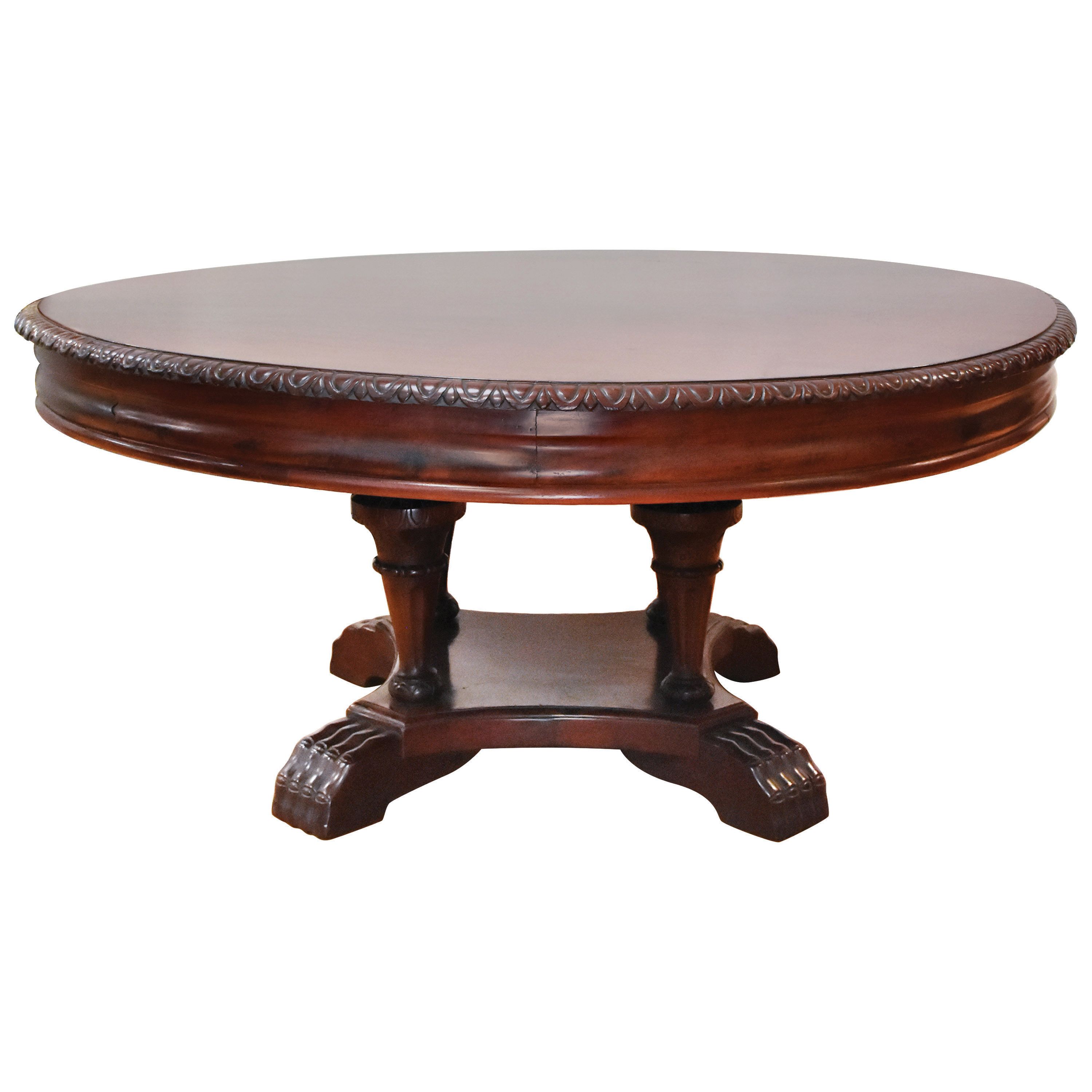 Round Renaissance Table - A massive Renaissance Revival style round table