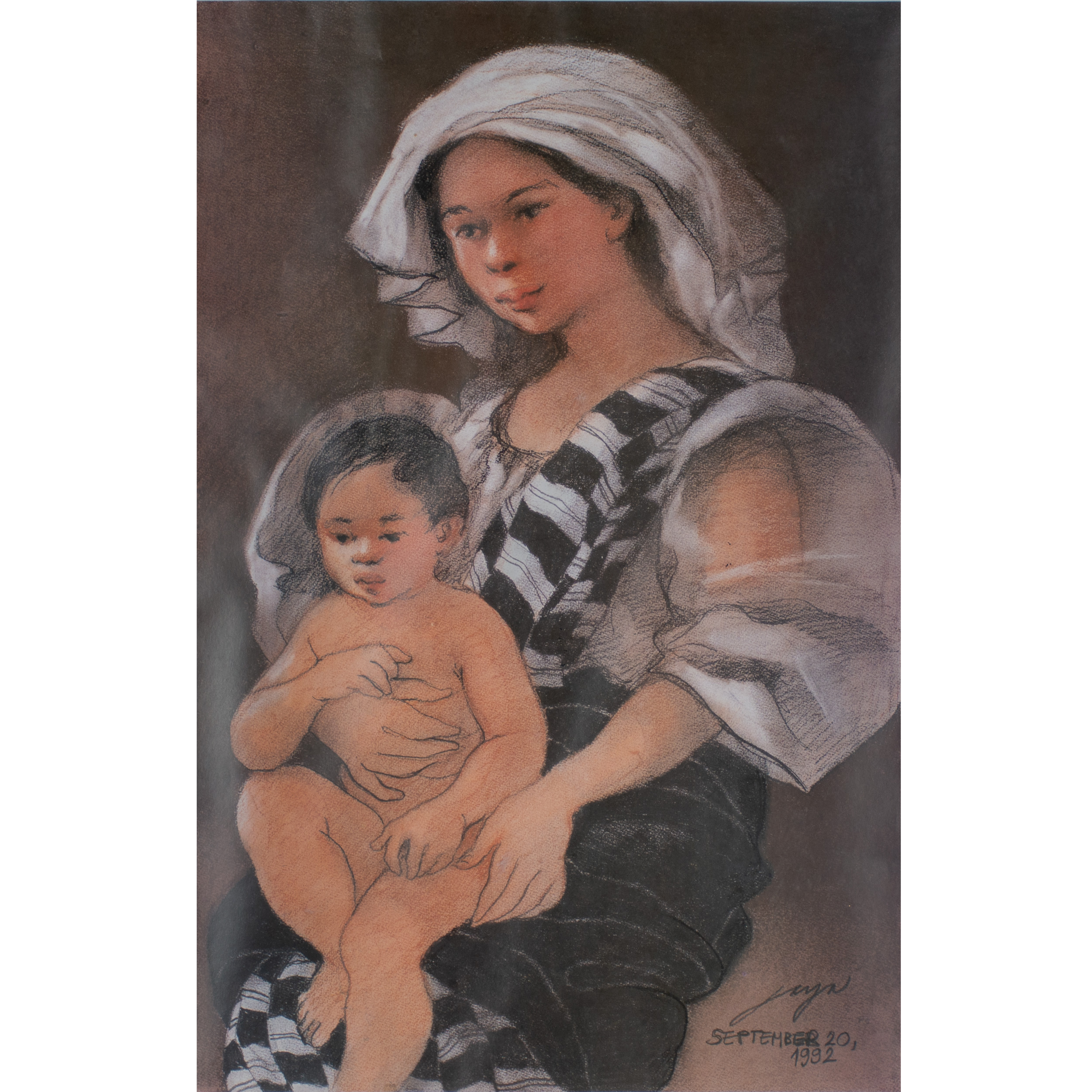 Jose Joya (1931 - 1995) - Untitled (Mother and Child)