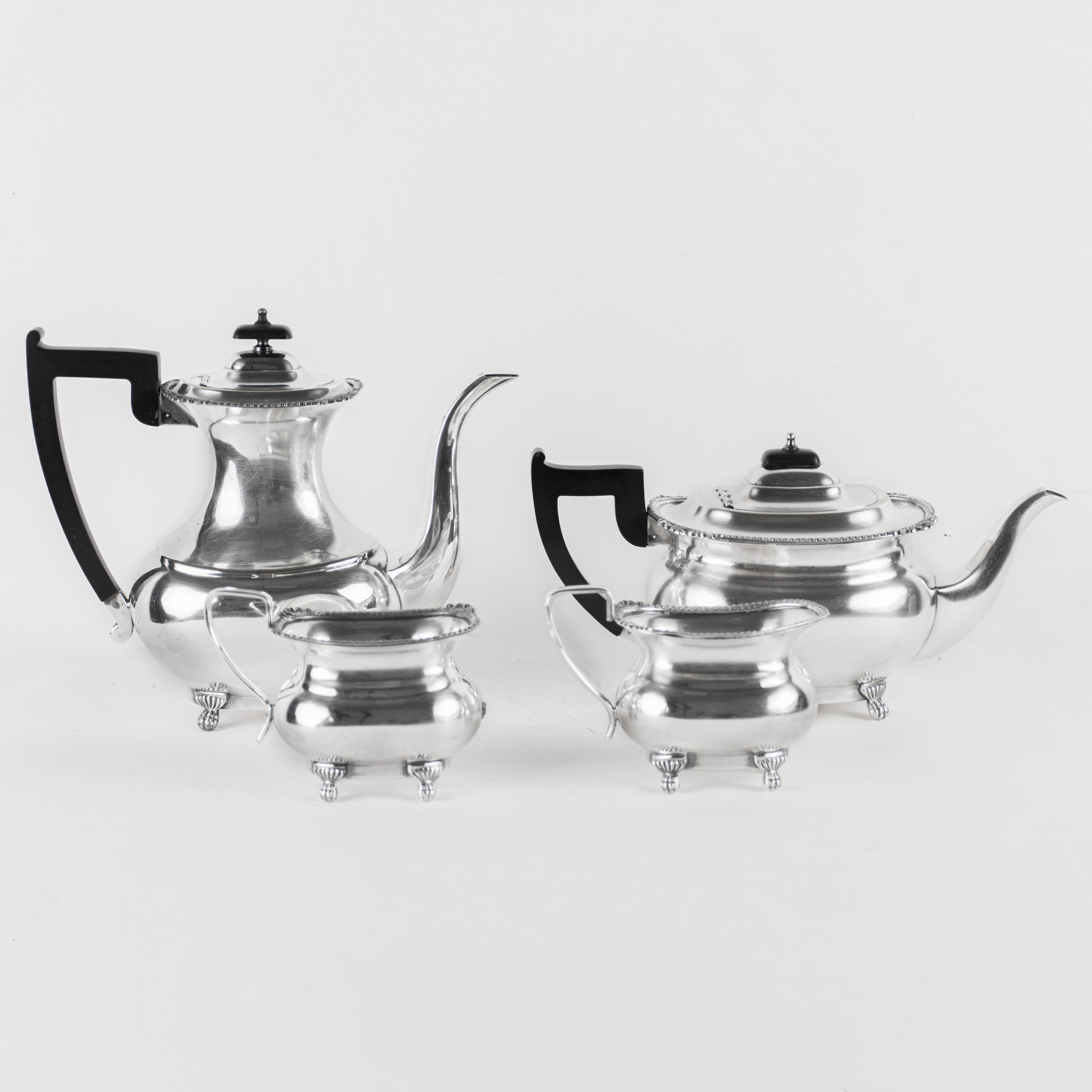 Sheffield - A 4-piece silverplated coffee and tea set