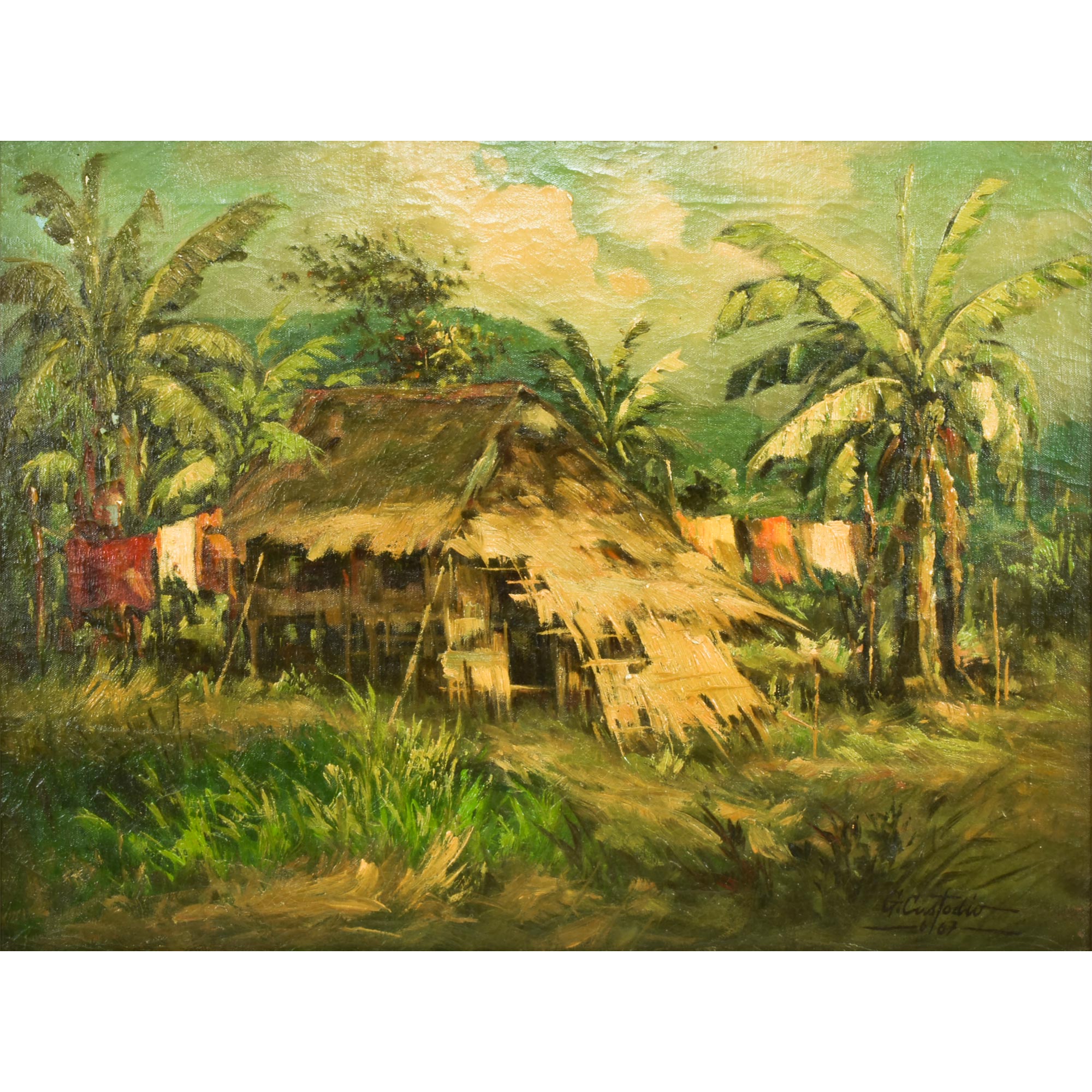 Gabriel Custodio (1912 - 1993) - Untitled (Bahay Kubo)