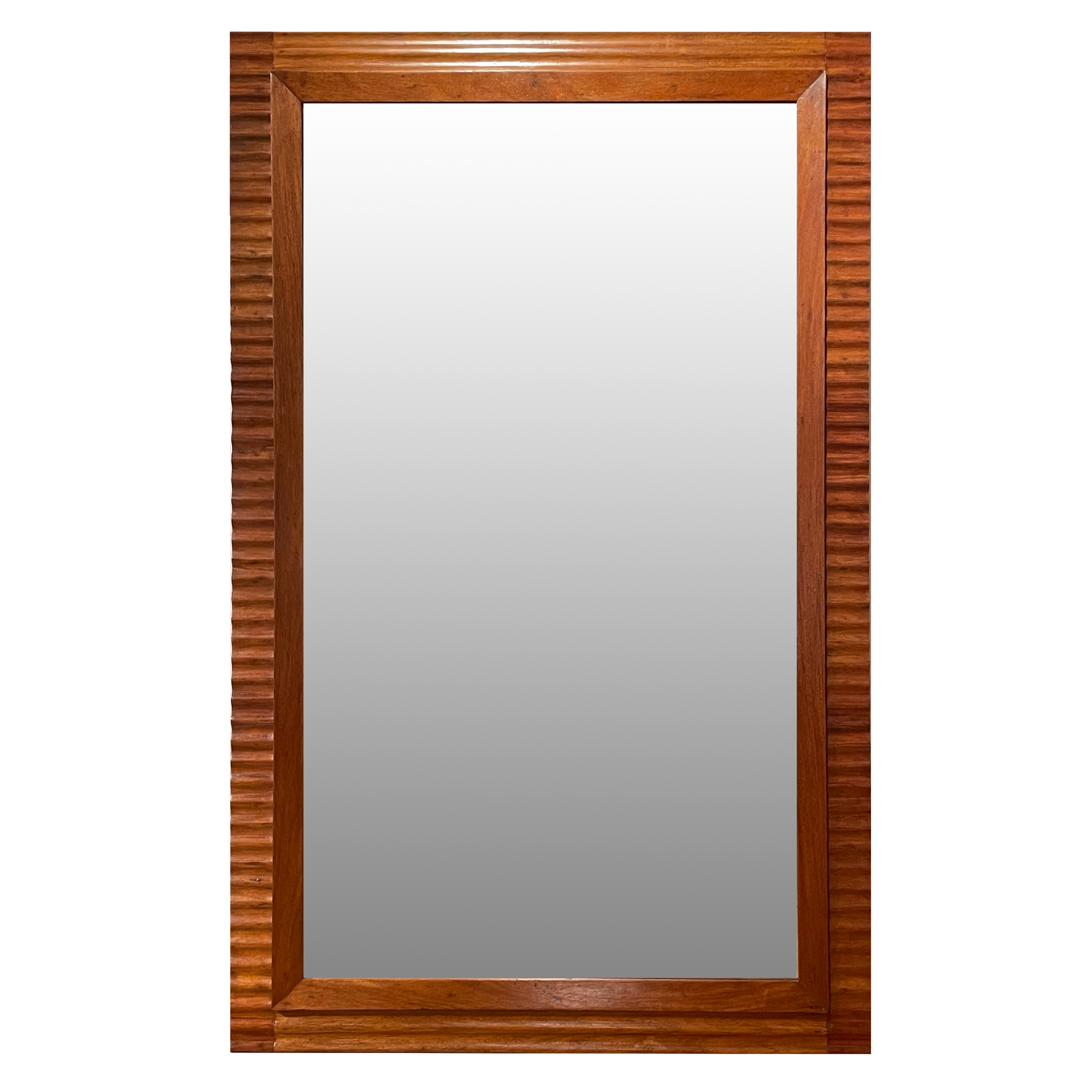 - A large double frame mirror with fluting