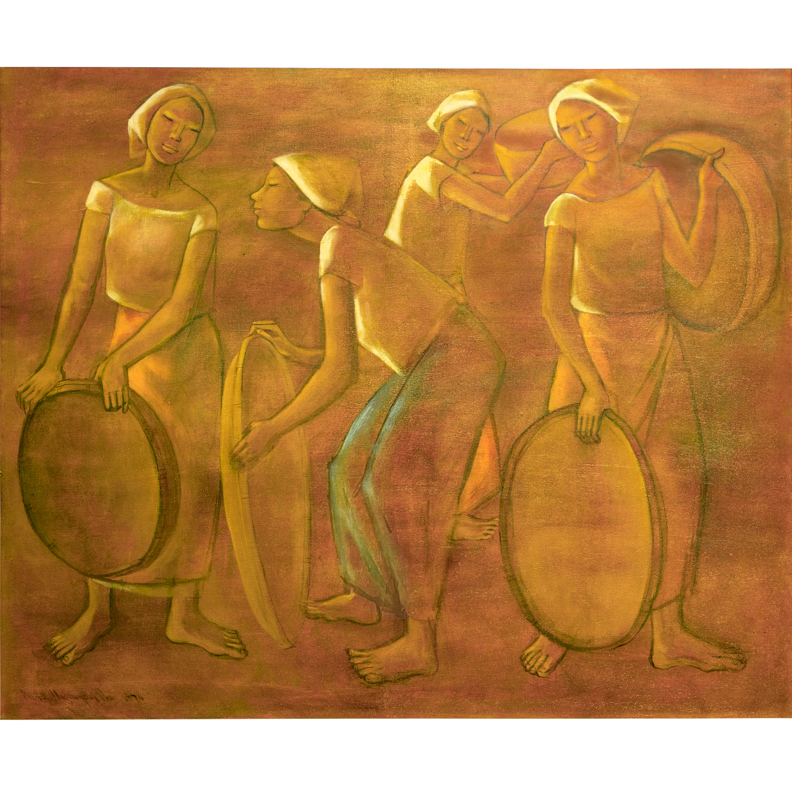 Anita Magsaysay-Ho - Untitled (Women with Baskets)