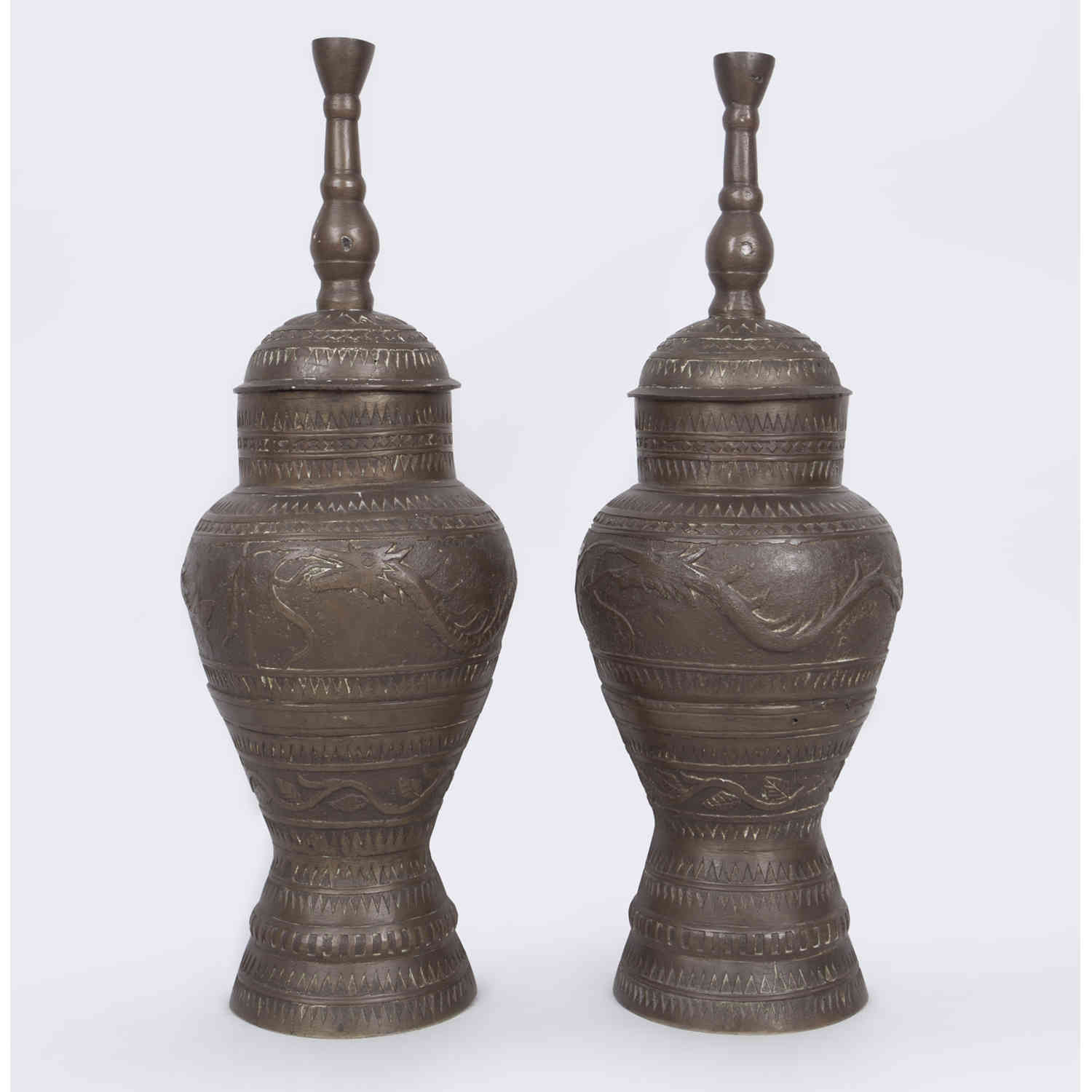 A pair of Maranao brassware, Gador - Lanao del Sur, Western Mindanao