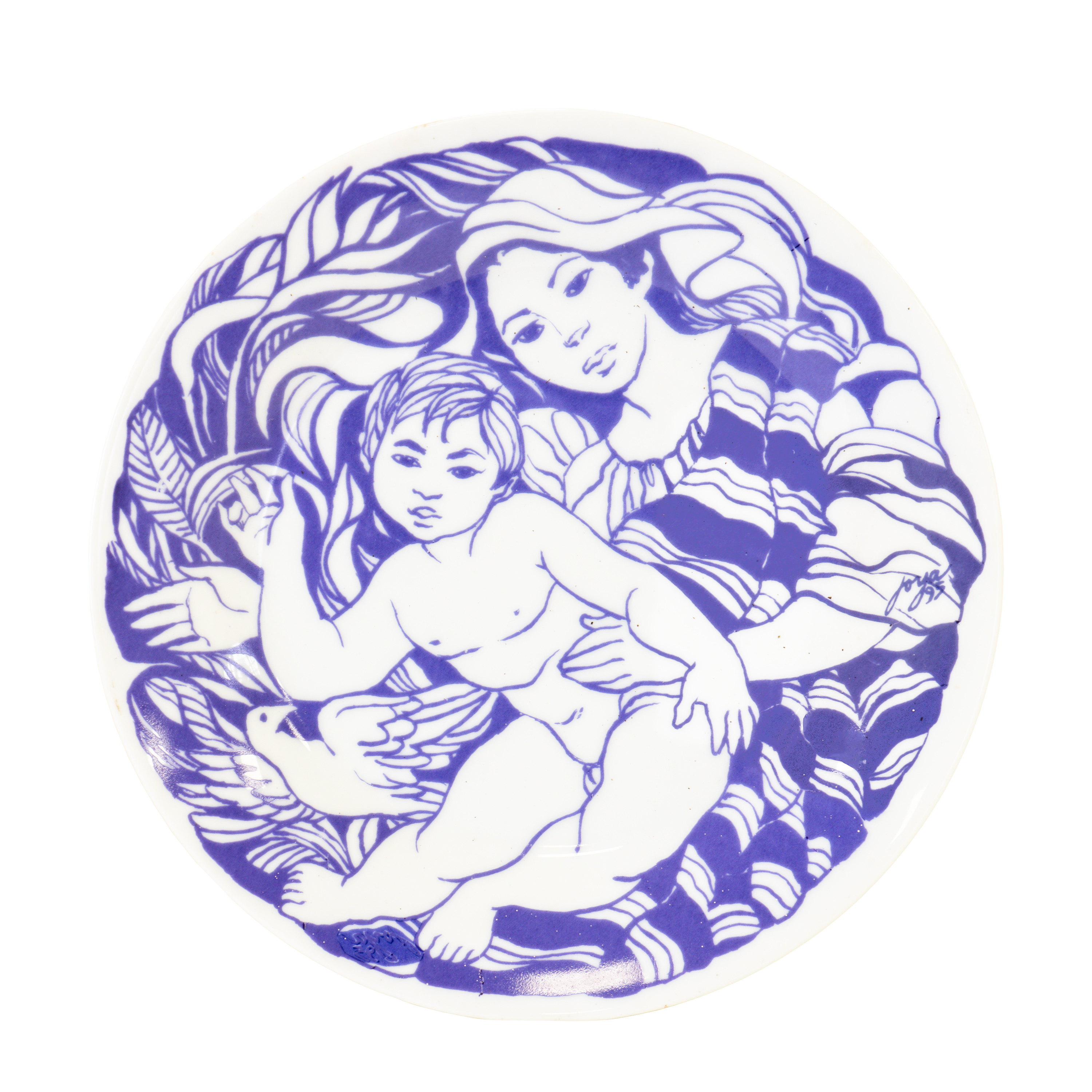  A decorative plate featuring Jose Joya's 'Mother and Child', 170/1000