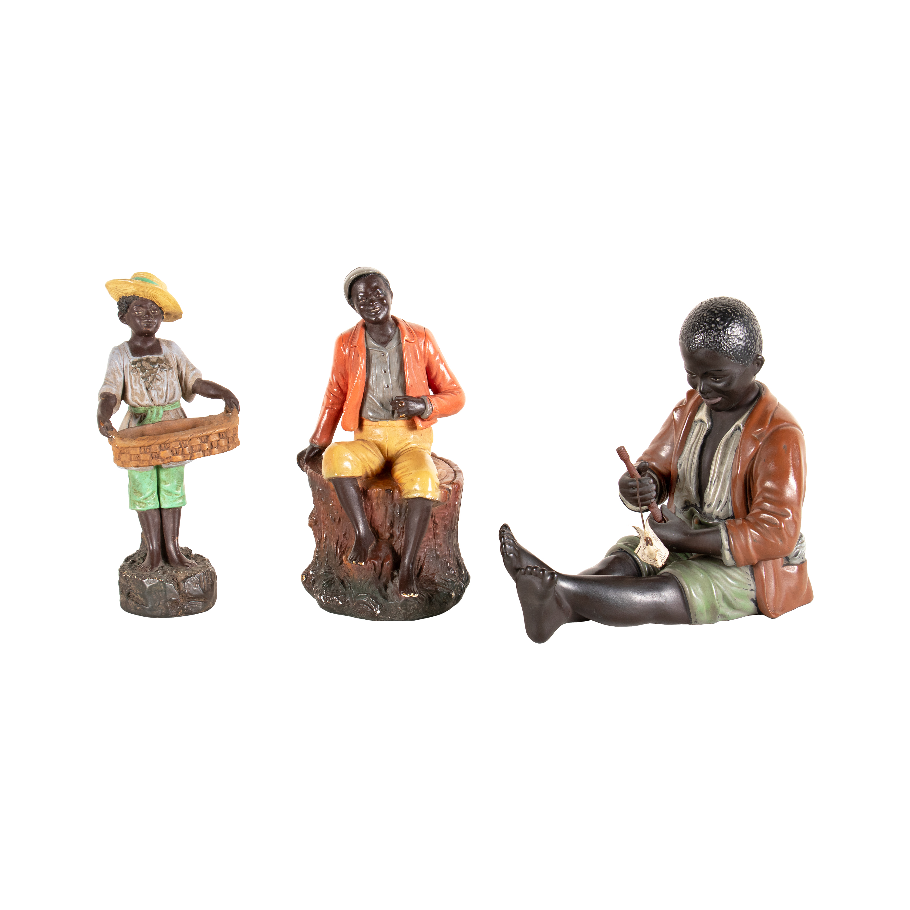 - A lot of three 'Blackamoor' figures