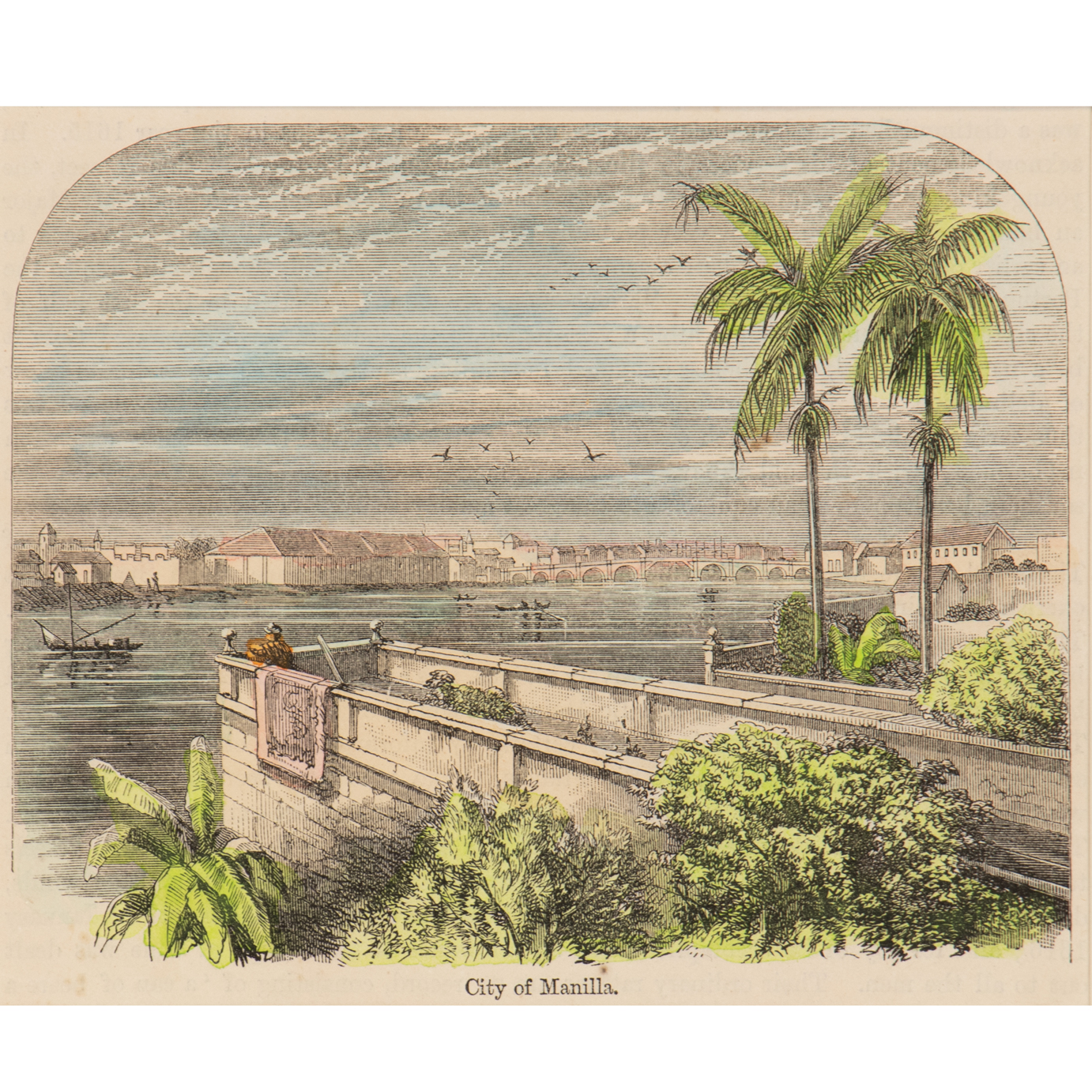 - A 19th century woodblock engraving showing Manila with the Puente de ...